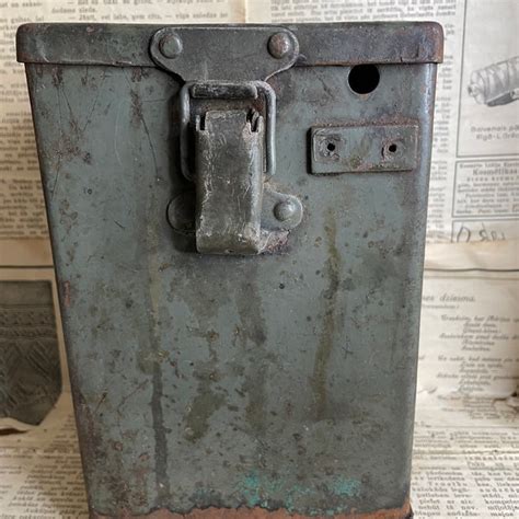 vintage military metal val medical box|Vintage Military Metal Box .